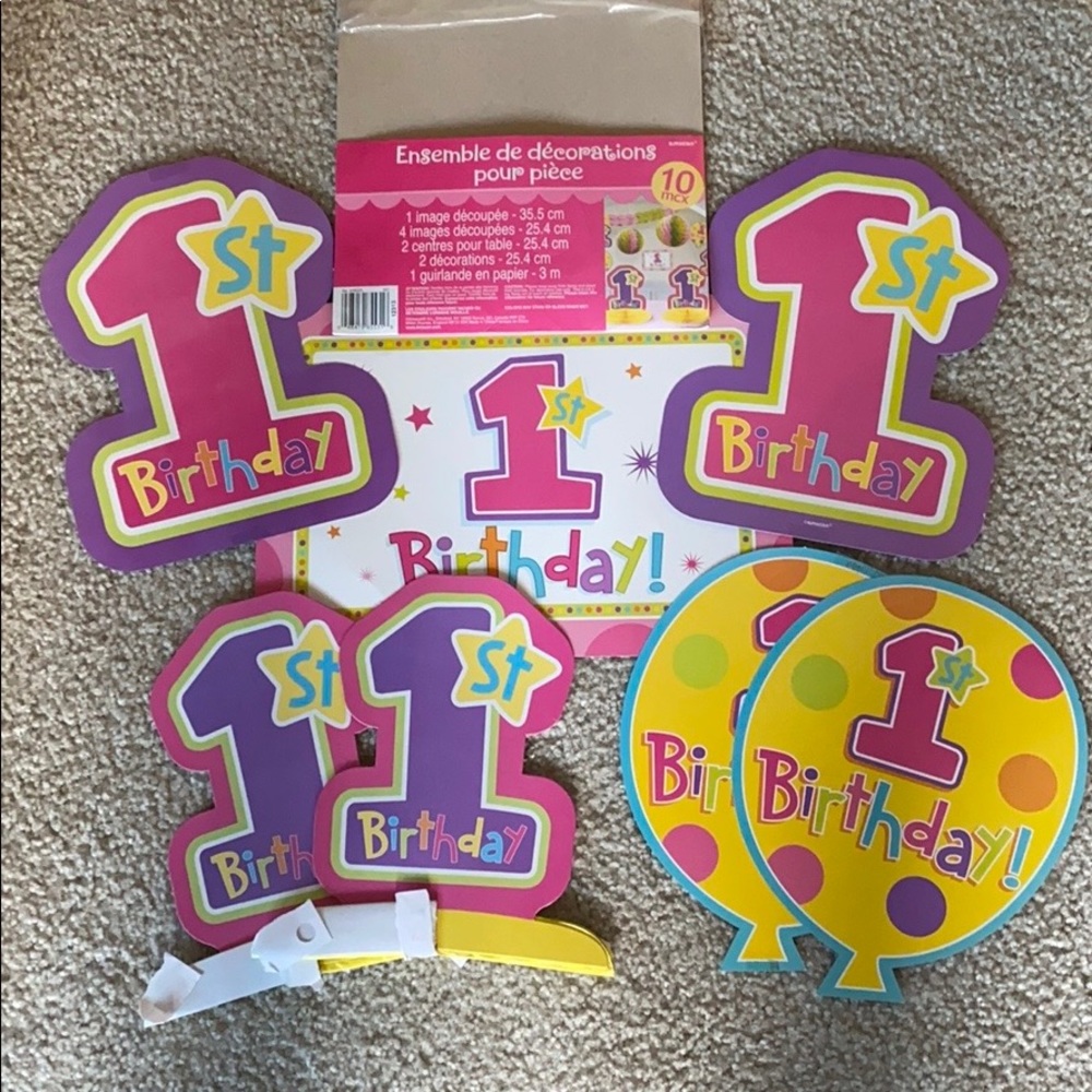 🎀2/$8🎀 1st Birthday Kit (Partial)